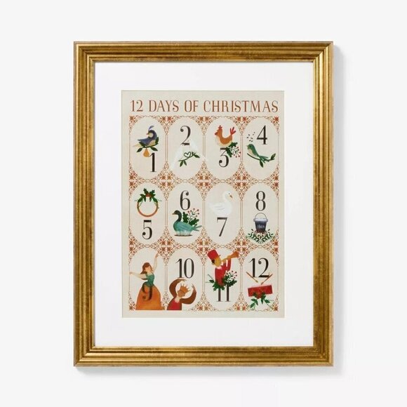 Studio McGee Other - Threshold Studio McGee 16x20 12 Days of Christmas Framed Wall Art Print 2024